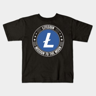 Vintage Litecoin Lite Coin LTC To The Moon Crypto Token Cryptocurrency Wallet Birthday Gift For Men Women Kids Kids T-Shirt